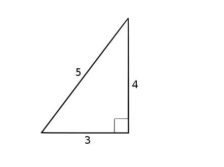 a 3-4-5 right tiangle