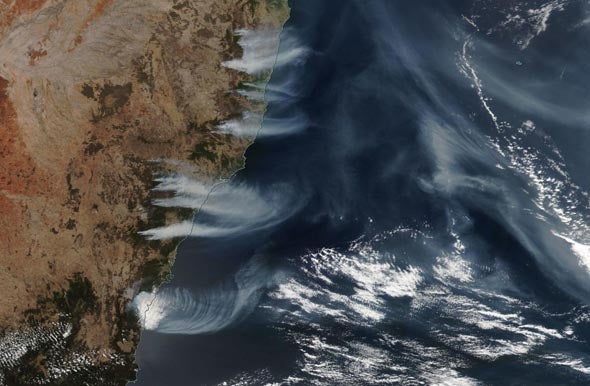 Smoke from Australian fires, December 4, 2019