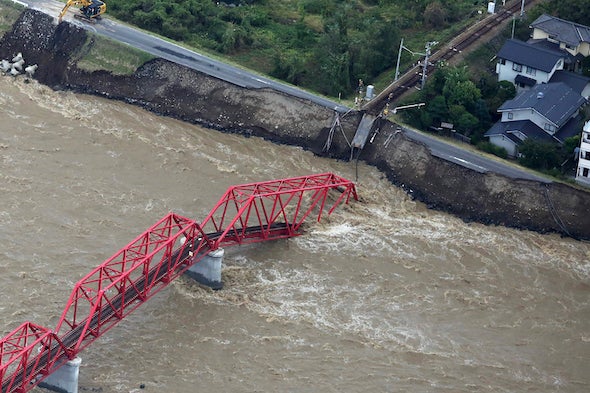 Damage from Typhoon Hagibis in Japan