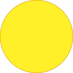 A yellow circle