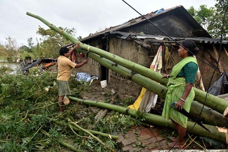 Damage from Cyclone Bulbul in India
