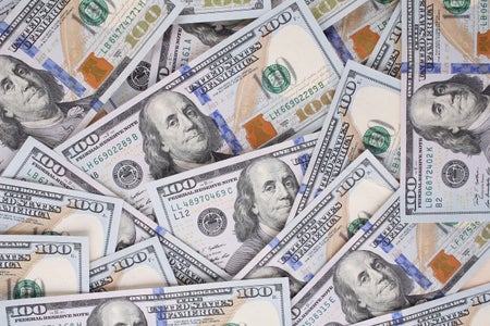 A pile of 100 bills