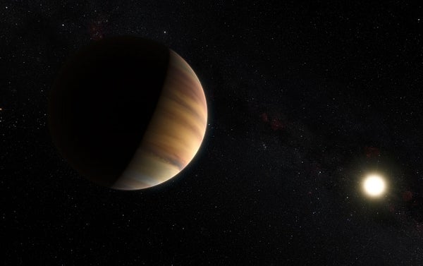 An artist's rendition of the exoplanet 51 Pegasi b