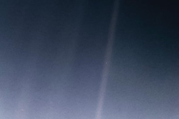 How The Celebrated Pale Blue Dot Image Came To Be Scientific American Blog Network