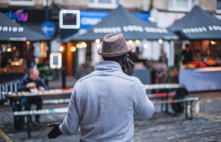 Man on cell phone