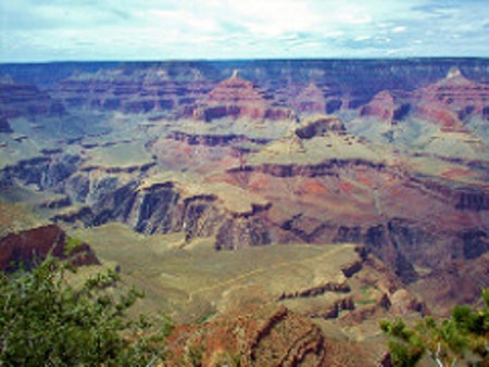 Image shows a vista of the Grand Canyon