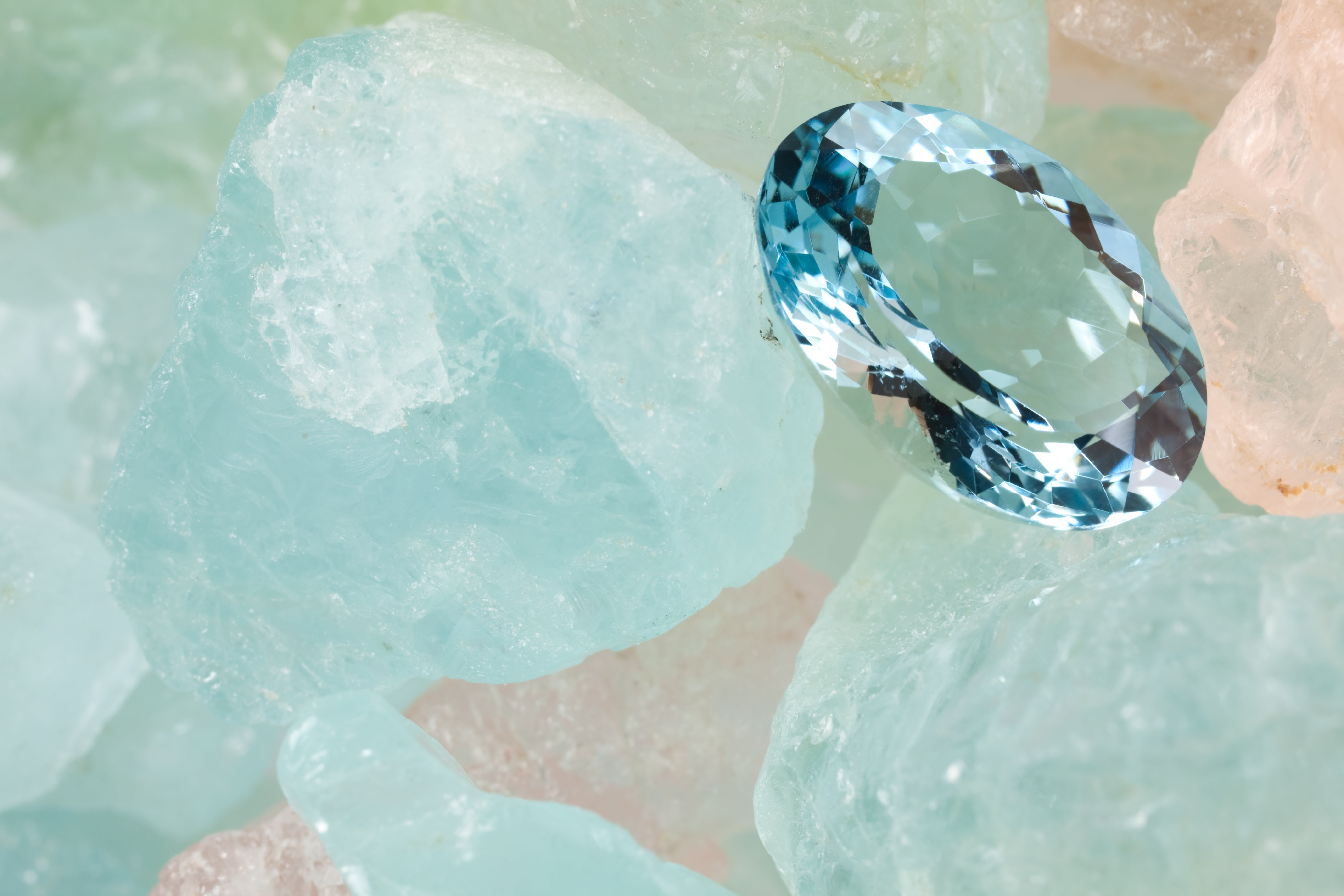 light aquamarine stone