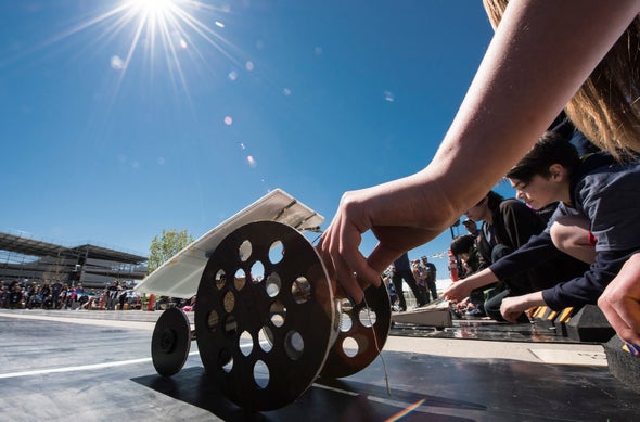 Middle School Students Test Their Designs in 27th Solar and Lithium Ion Car Races