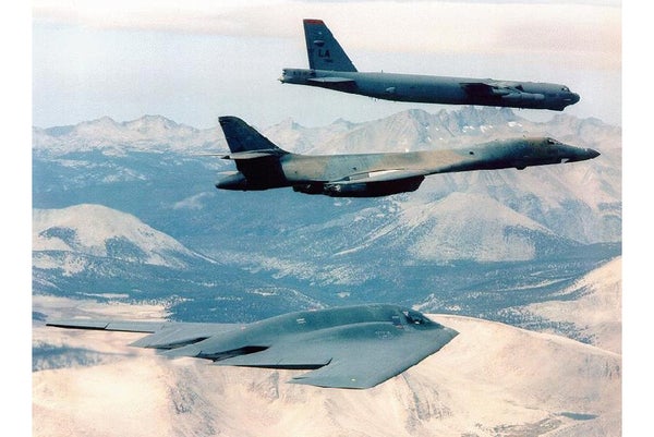 The Air Force bomber force in flight together