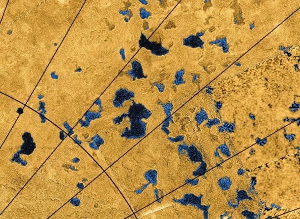 Dissolving Surface May Form Titan's Lakes
