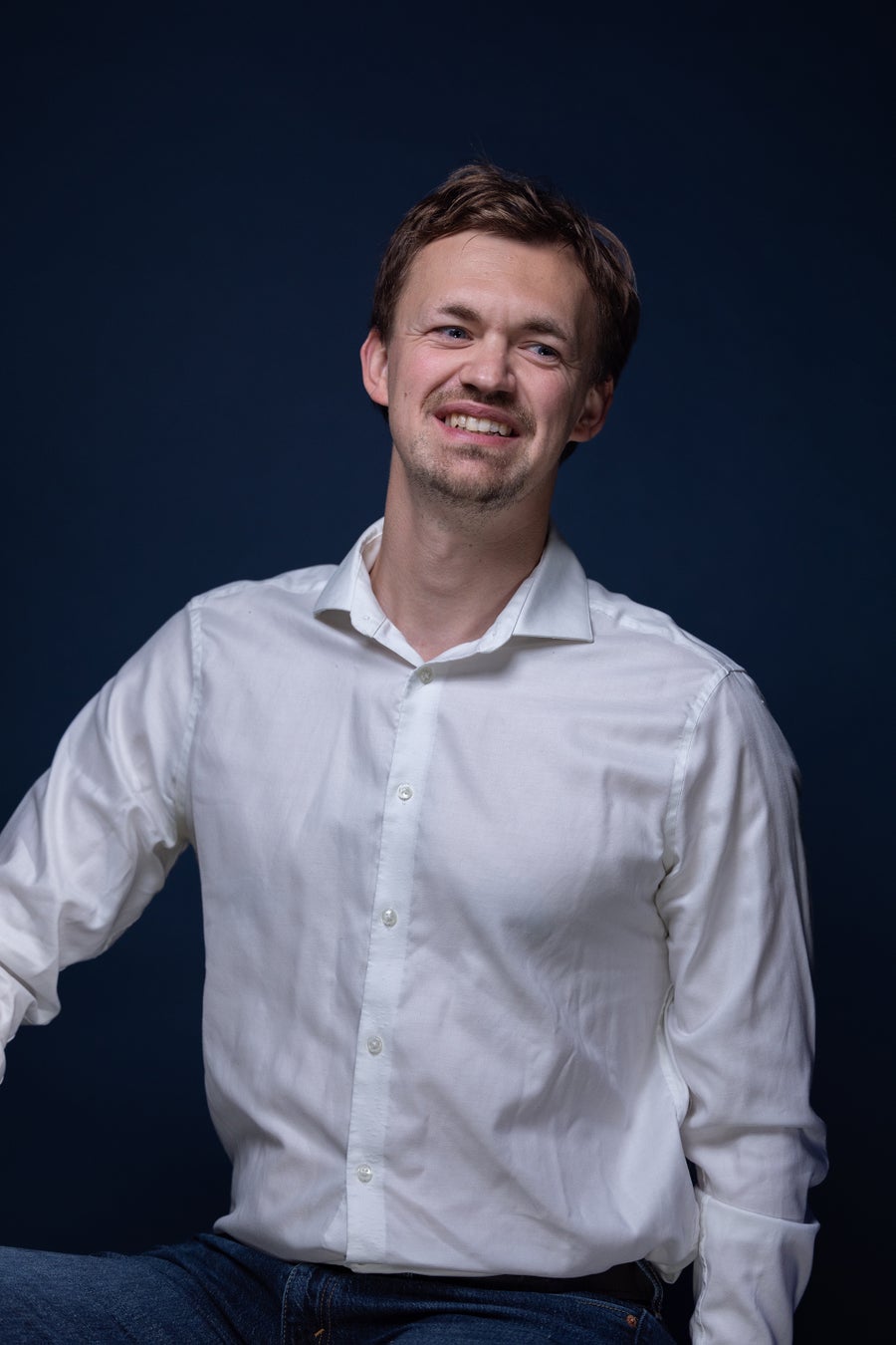 Portrait photograph of Mikhail Kolmogorov by Jeffery DelViscio.