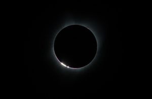 A ring of light left by a solar eclipse.
