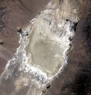 Photo of Railroad Valley’s dry lake bed.