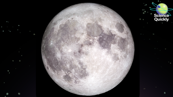 An image of the full moon on a starry background