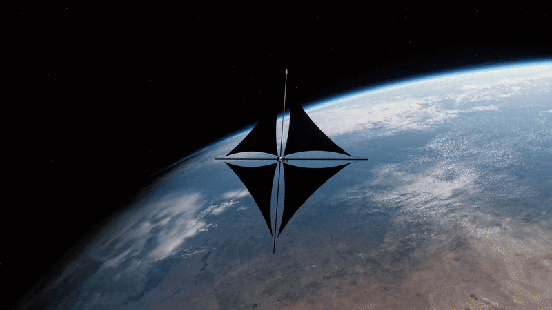 A short animation of the satellite Eärendil-1 in low-Earth orbit.