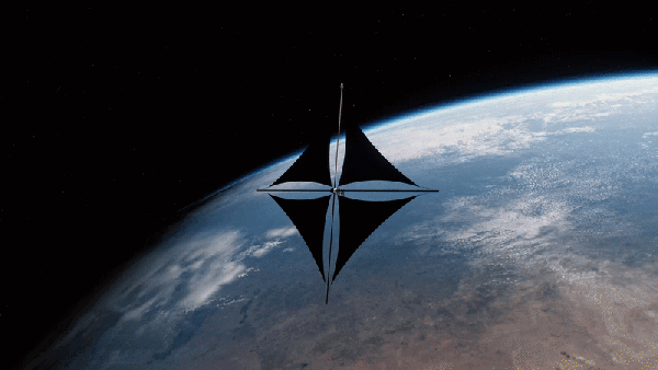 A short animation of the satellite Eärendil-1 in low-Earth orbit.