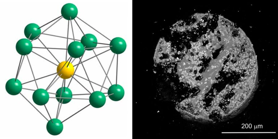 Atomic structure and image of the new alloy