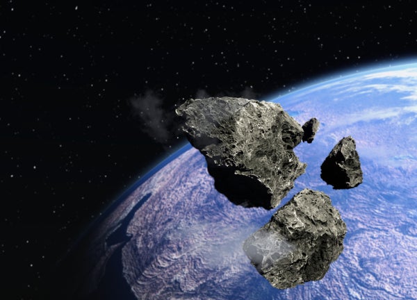 A fragmented asteroid heads toward Earth