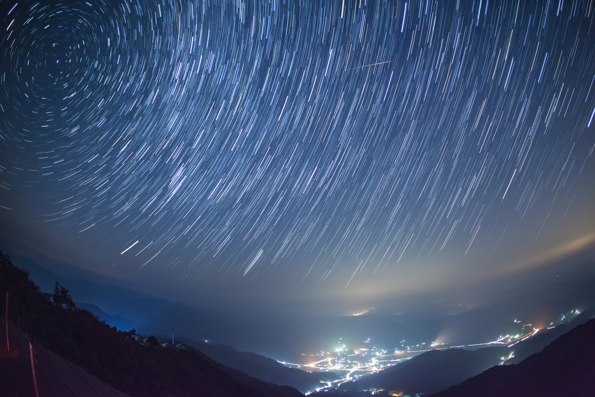 time lapse image of night sky