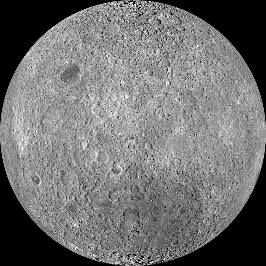 An orbital view of the moon’s farside.