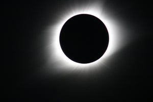 A view of a total solar eclipse's moment of totality