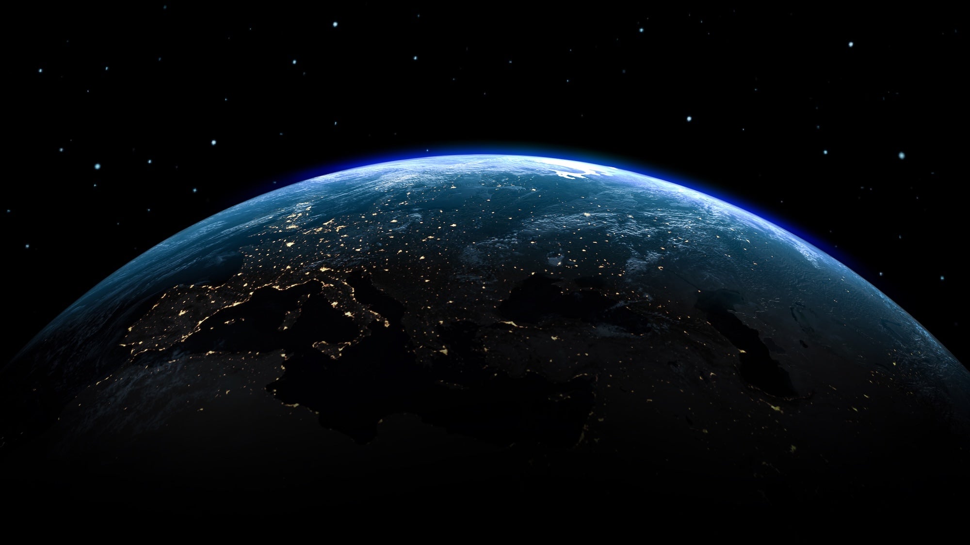 A view of Earth from space.