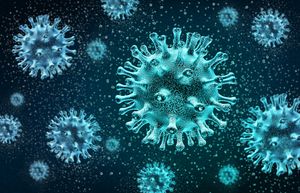 Blue flu virus illustrations