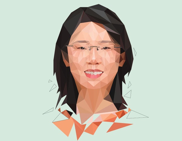 Stylized illustration portrait of Xiao Yang by Jessine Hein.