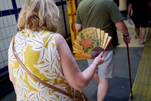 Woman with fan