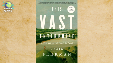 An illustration of a book cover that has green grassy land.