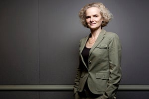 Nora Volkow, director of the National Institute on Drug Abuse (NIDA) at the National Institutes of Health, stands for a photograph following an interview.