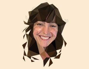 Stylized illustration portrait of Allie Balter-Kennedy by Jessine Hein.