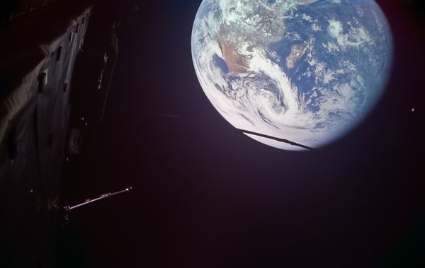 A picture of Earth taken from a satellite