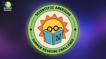 An illustration of a sun with glasses reading a book.