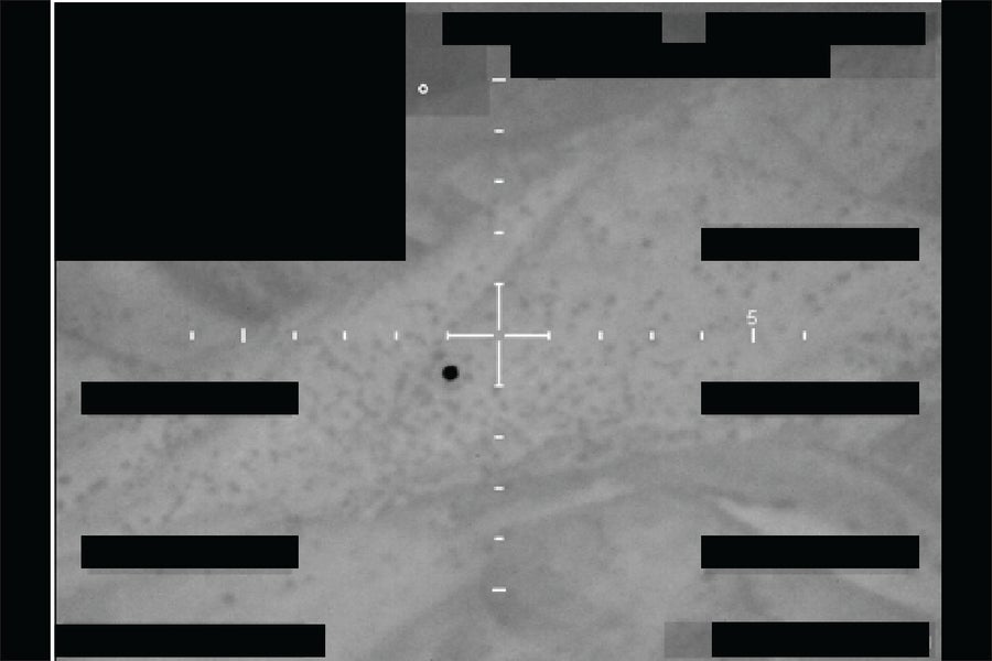 Infrared still image (black hot) captured of unidentified object over the western U.S. in December 2025.