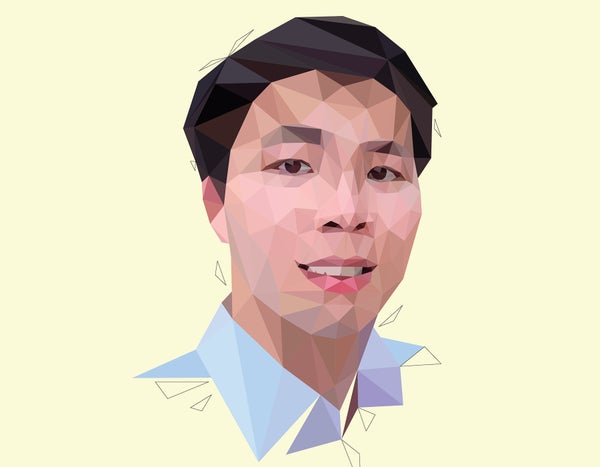 Stylized illustration portrait of Jieneng Chen by Jessine Hein.