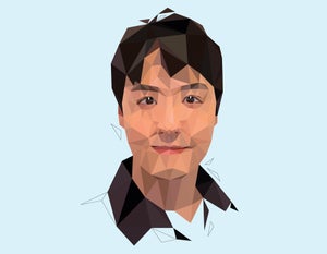 Stylized illustration portrait of Chee-Huat Linus Eng by Jessine Hein.