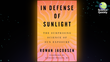 An illustration of a book cover with orange, yellow and pink hues that look like a sunset.