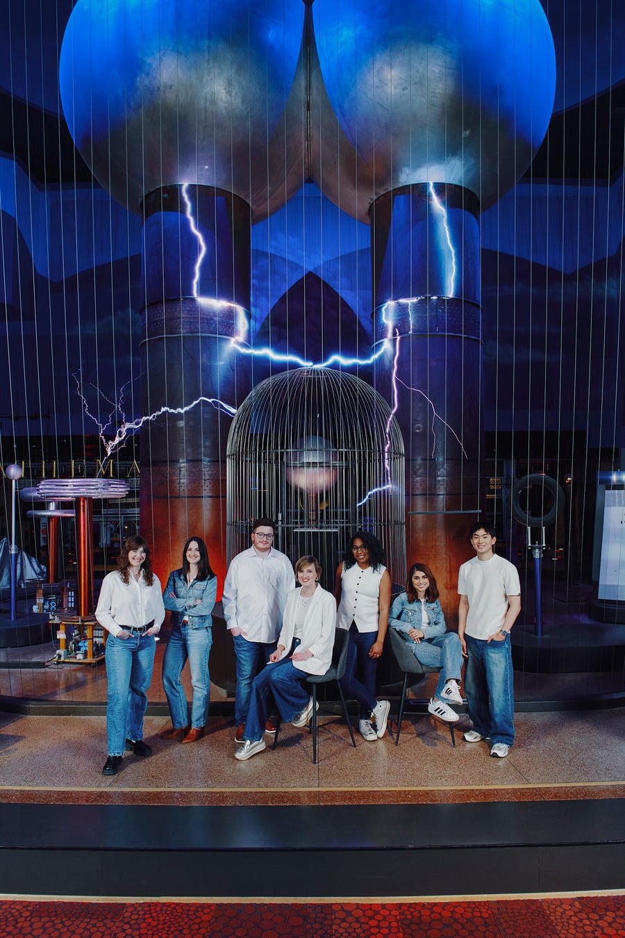 Group photograh of Allie Balter-Kennedy, Emily Finn, Colin Carlson, Alice Stanton, Jaye Gardiner, Samagya Banskota and Alex Zhang