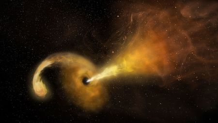 Artist's depiction of a tidal disruption event