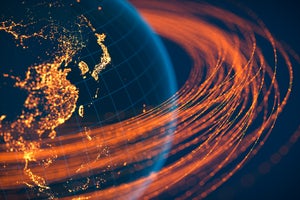 The flow of data across a connected world.