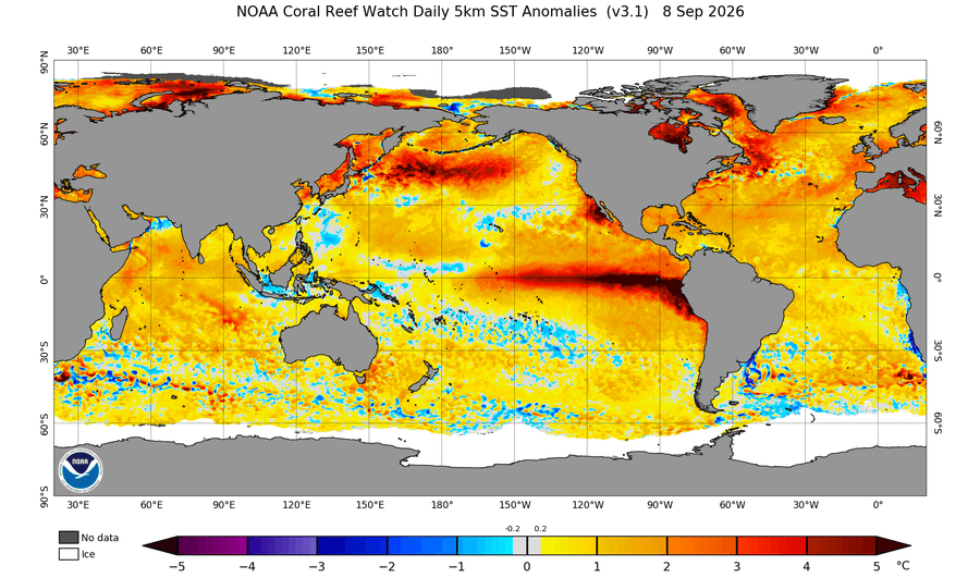 a map with glowing red blotches near the equator
