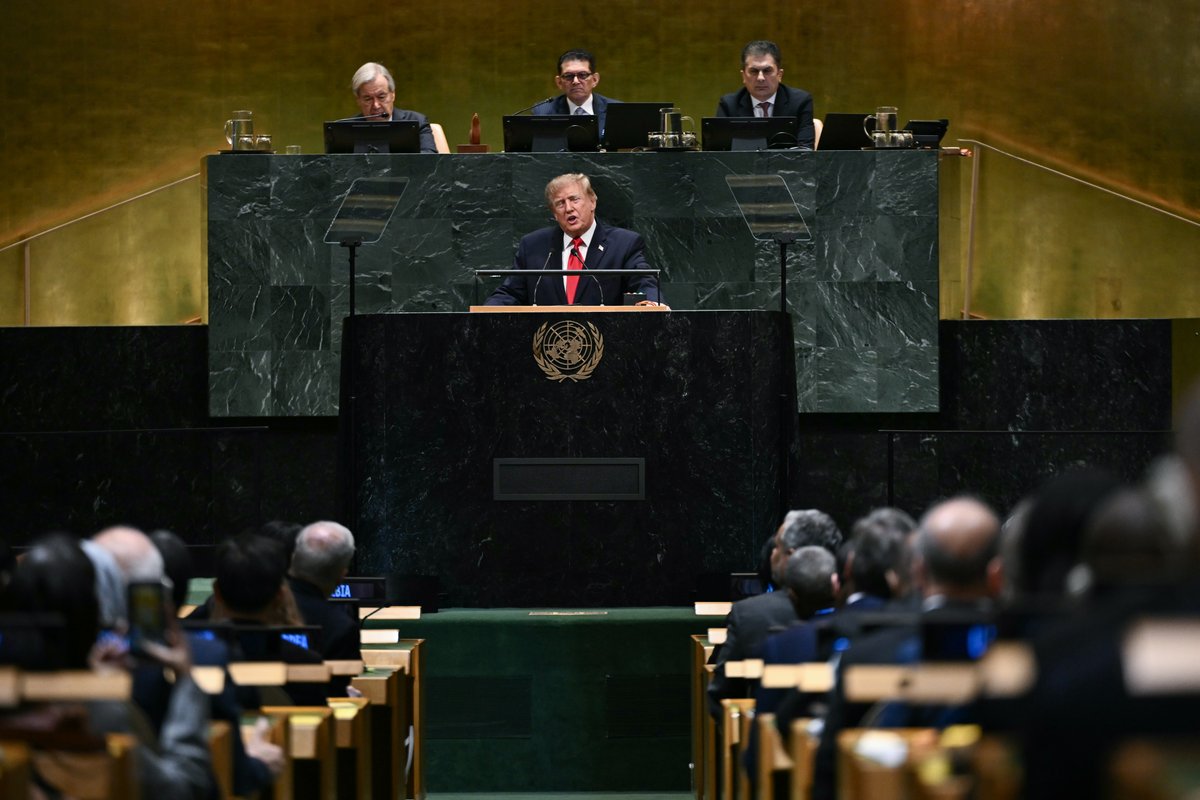 Trump rejects AI regulation, citing parallels with climate change, in U.N. address