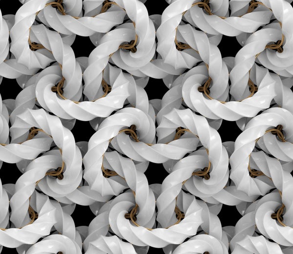 A series of interlocking rope knots