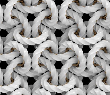 A series of interlocking rope knots