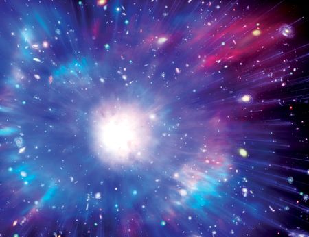 Computer illustration representing the origin of the universe provided by Mark Garlick/Science Photo Library/Getty Images