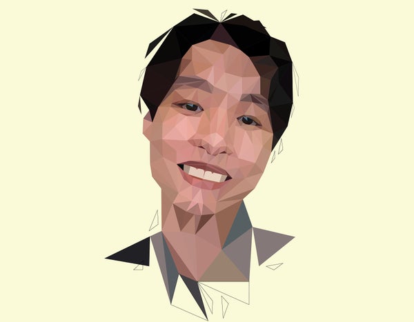 Stylized illustration portrait of Lvmin Zhang by Jessine Hein.