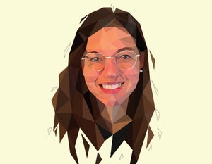 Stylized illustration portrait of Jenny Bergner by Jessine Hein.