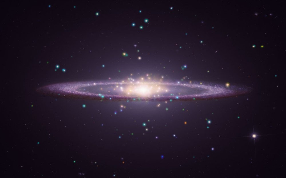 A spiral galaxy.