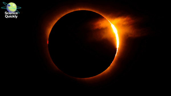 An image of the sun during the total solar eclipse on August 12, 2026 in Caspe, Spain.